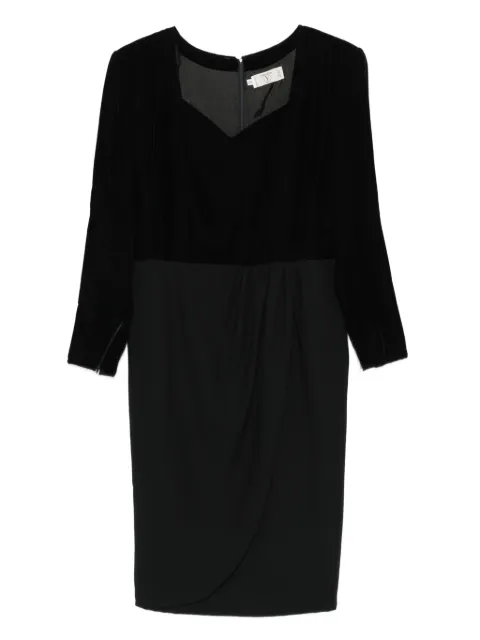 Valentino Garavani Pre-Owned 1990s velvet-bodice dress Black VA280PM
