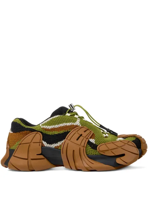 CamperLab Tormenta knitted panelled sneakers Brown A500042004