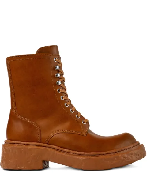 CamperLab Vamonos lace-up chunky sole combat boots Brown A700026002