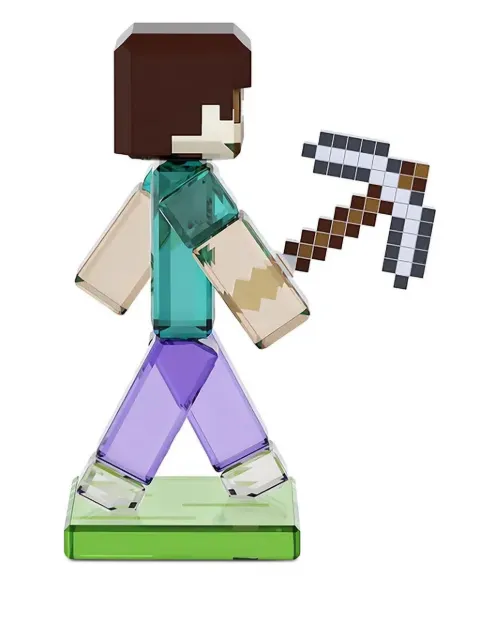 Swarovski x Minecraft Steve crystal figure Blue 5701272