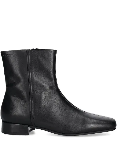 VAGABOND 70mm Mona zip-detail square-toe boots Black 595500120