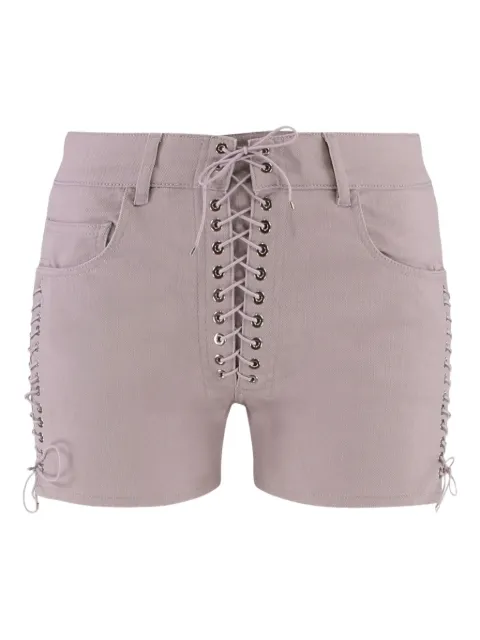 Ludovic de Saint Sernin lace-up cotton shorts Pink COST003WDEN0003