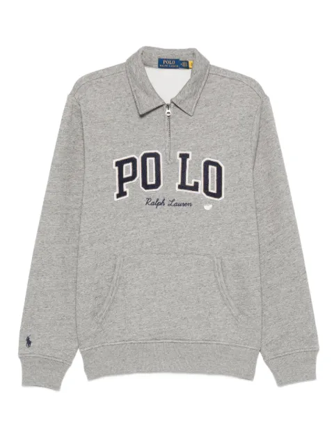 Polo Ralph Lauren polo-neck kangaroo-pocket sweatshirt Grey 710981150001