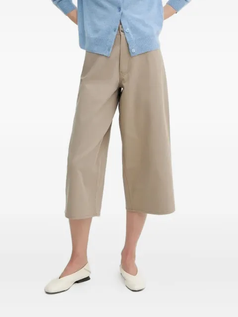 SAMSOE SAMSOE cotton cropped trousers Neutrals F25200114