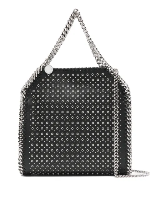 Stella McCartney Falabella eyelet-embellished chain tote bag Black 371223WP0582