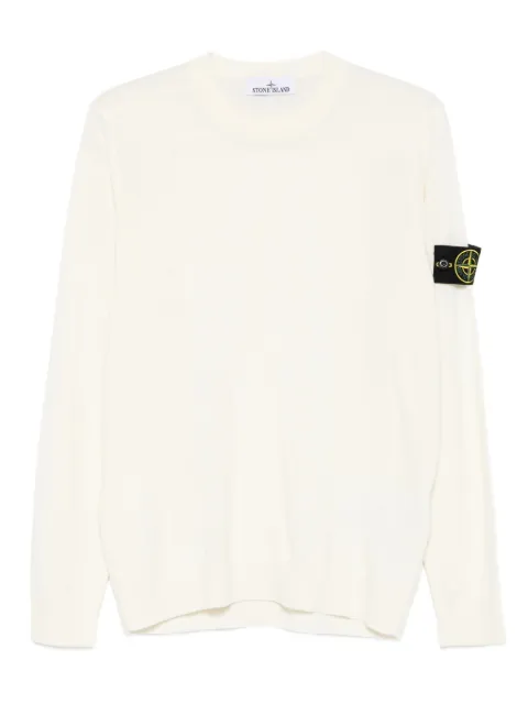 Stone Island logo-patch crew-neck top Neutrals L2S155100071S00C4