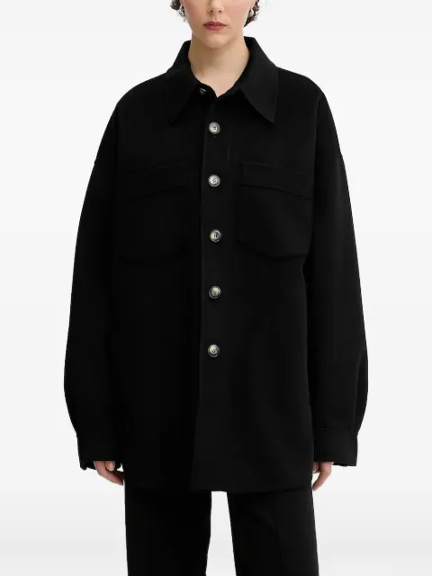 Nanushka button-fastening shirt jacket Black NM24CROW01899