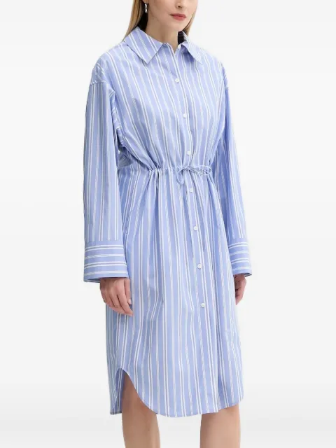 SAMSOE SAMSOE Sacatan striped drawstring shirt dress Blue F25200086