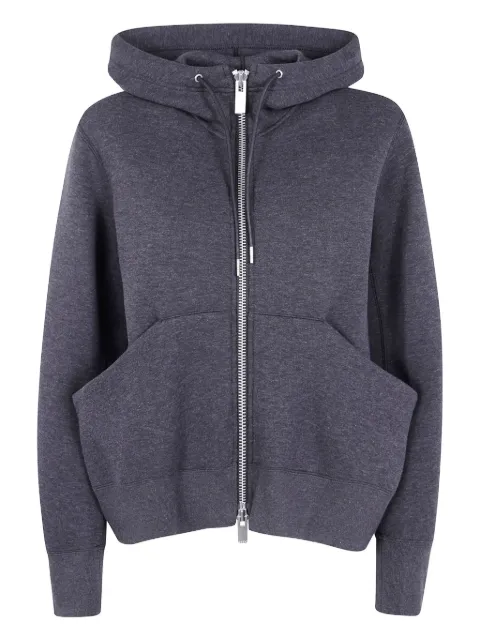 sacai Sponge hooded zip-up sweatshirt Grey 2508061