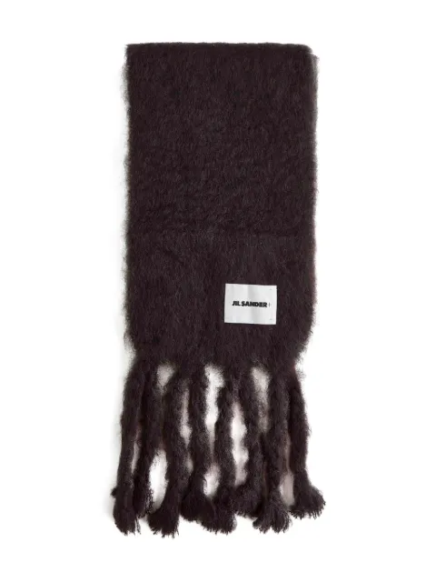 Jil Sander fringed scarf Brown J47TE0122J40041