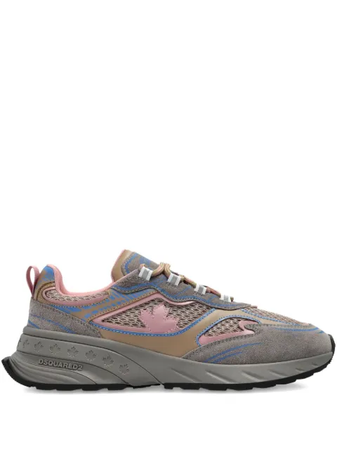 DSQUARED2 Sprinter suede-leather mesh sneakers Grey SNW030323808446