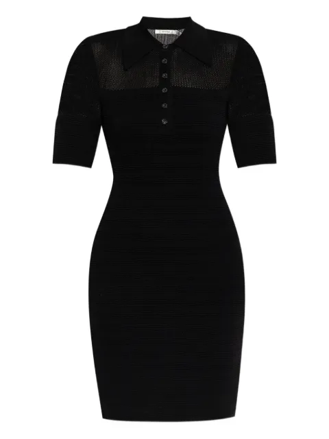 Gestuz GZmagny polo-neck ribbed knit mini dress Black 10910347