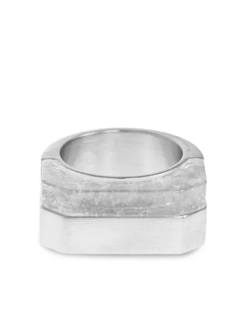 Rick Owens Double Crystal Hollywood ring Silver RJ0000125MMTES2