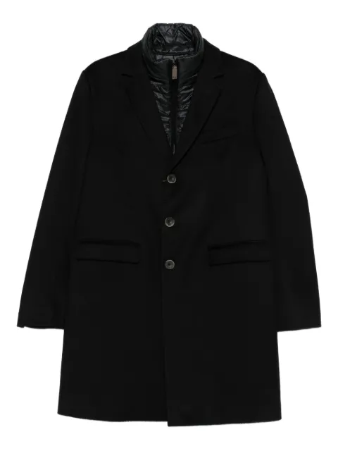 Herno detachable-liner button coat Black CA000212U38126