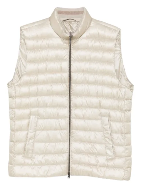 Herno quilted zip-front gilet Neutrals PI00103UR12020Z