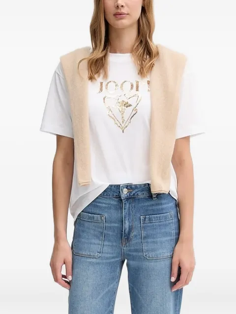 Joop! Tomma sequin-embellished logo top White 30047768