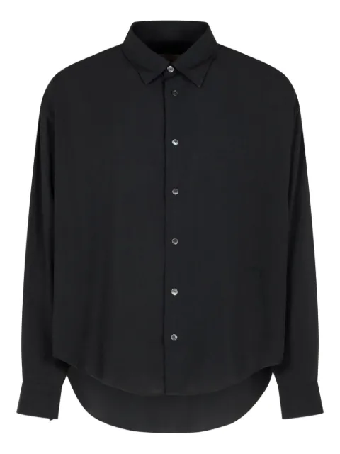 AMI Paris embroidered-logo shirt Black USH767VI0036020