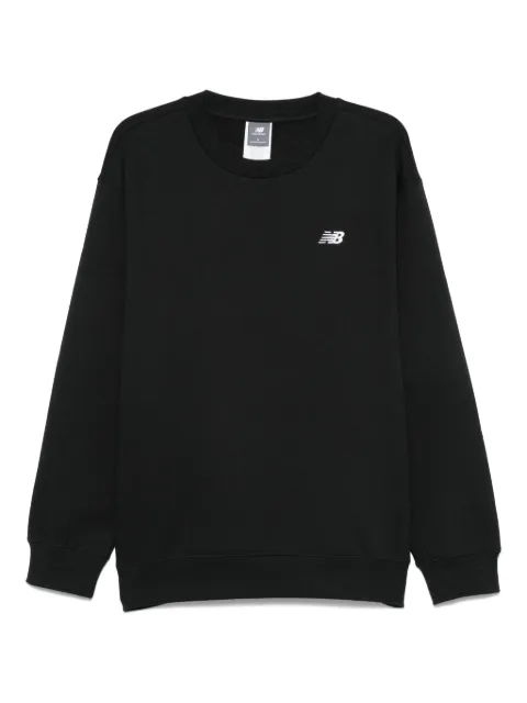 New Balance embroidered-logo crew-neck sweatshirt Black MT41510