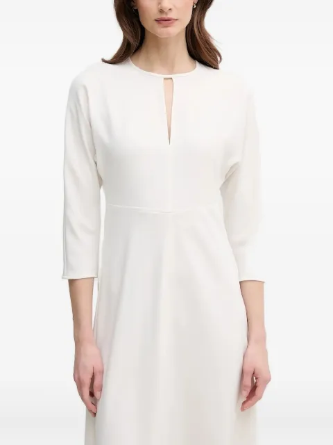 Joop! keyhole neckline A-line dress White 30046618