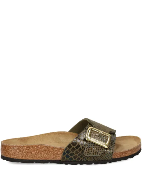 Birkenstock snakeskin buckle sandals Green 1030320