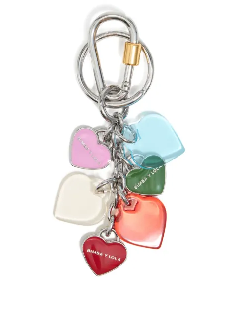 BIMBA Y LOLA heart-charms keyring Grey 252BALL0610300