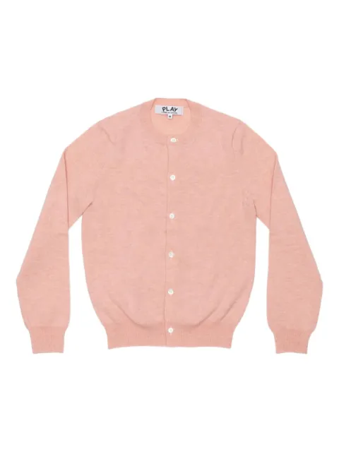 Comme Des Garçons Play wool heart-embellished cardigan Pink AAZN0910515