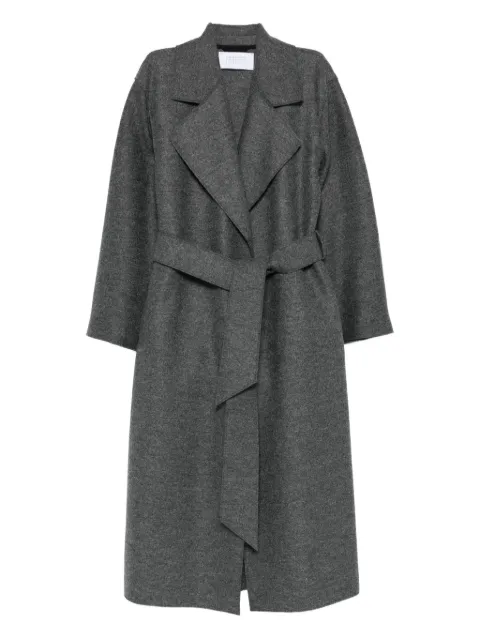 Harris Wharf London belted wool coat Grey AA1425MLK