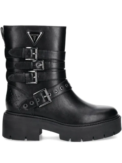 GUESS USA Salvo buckle-detail platform boots Black FLTSVOFAL10