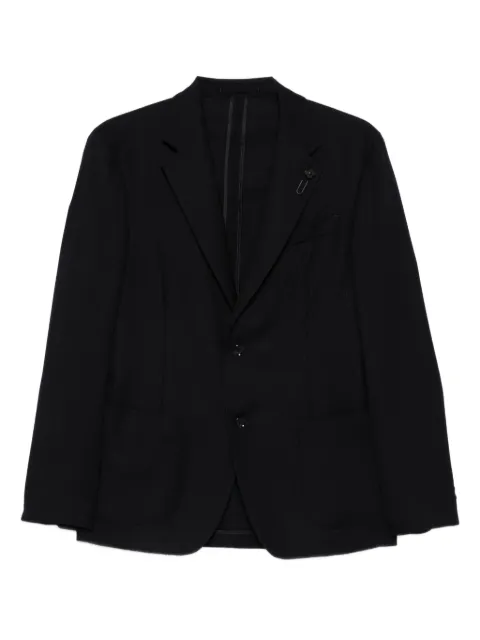 Lardini patch-pocket single-breasted blazer Blue CN6202E19CN65501