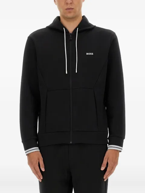 BOSS zip-front hoodie Black 50542974