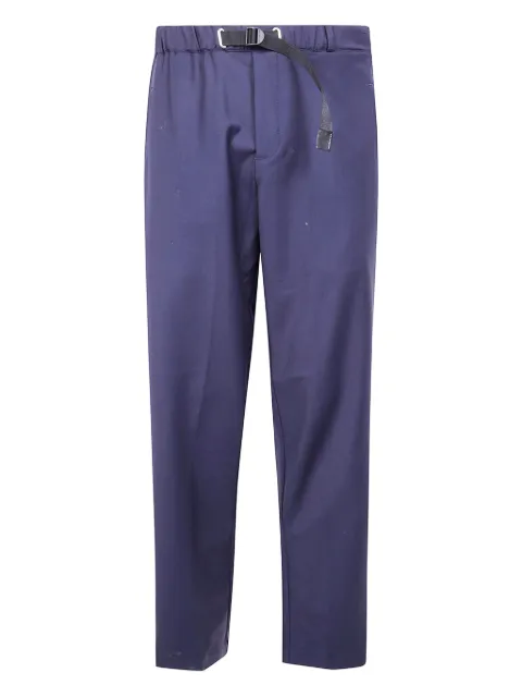 White Sand aldjustable-belt wool trousers Blue 25WSU68106