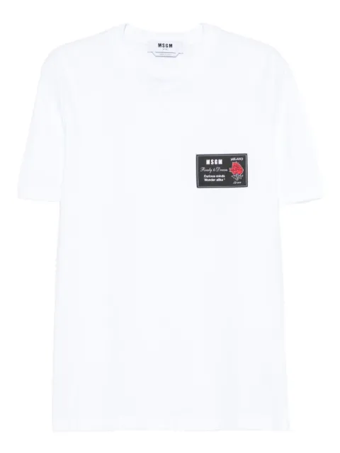MSGM cotton T-shirt White 3940MM118257798