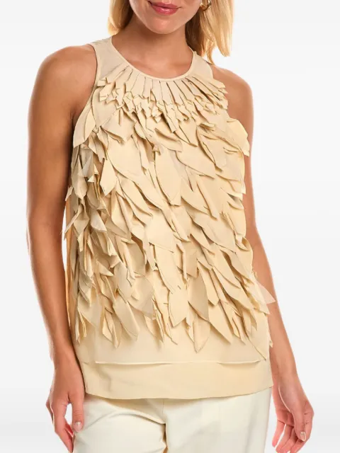 Brunello Cucinelli pleated petals blouse Neutrals MF948D8900