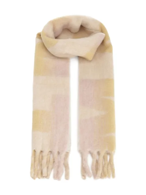 ISABEL MARANT Loliana checked fringed scarf Neutrals EC056XFAB1C32A