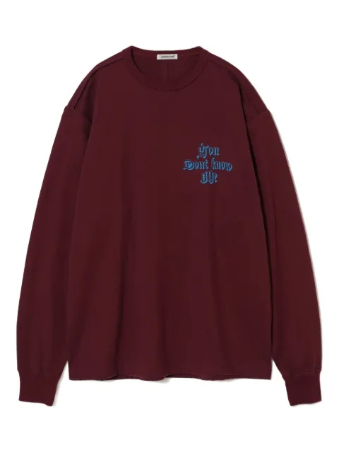 Undercover cotton long-sleeve T-shirt Red UP2E4810