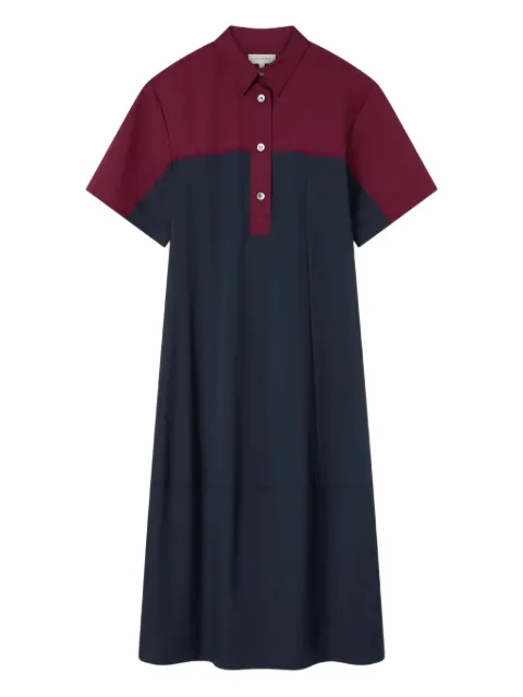Lee Mathews colour-block short-sleeved mini dress Blue M2502DR148