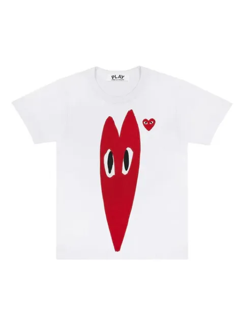 Comme Des Garçons Play heart-eye T-shirt White AXT224051