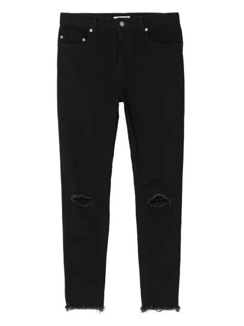 Undercover frayed-detail zip-pockets jeans Black UP2E4506