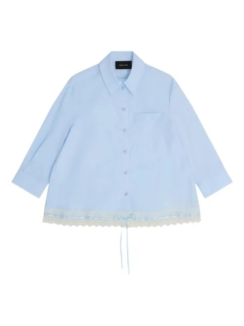 Simone Rocha lace-trim shirt Blue 5372T1025