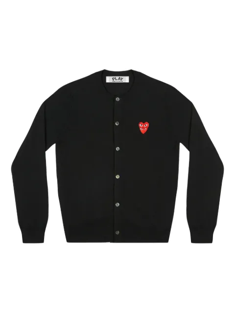Comme Des Garçons Play heart-embellished cardigan Black AXN075051