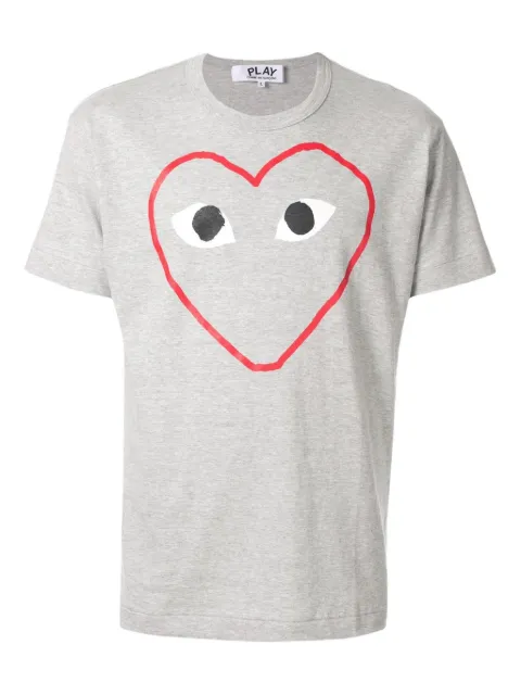 Comme Des Garçons Play PLAY heart-print T-shirt Grey AXT266051