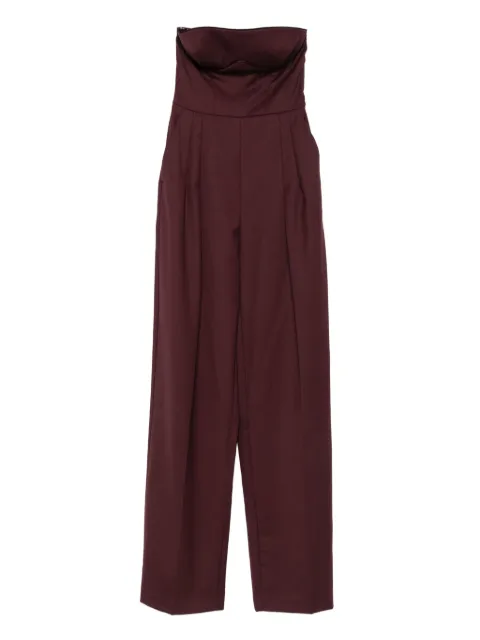 Elisabetta Franchi strapless pleated jumpsuit Red TU05256E2