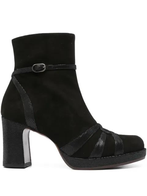 Chie Mihara 80mm buckle-strap suede boots Black DIOLI