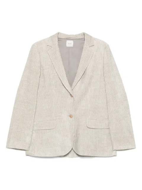Alysi single-breasted velvet blazer Neutrals 165816A5053PERLA