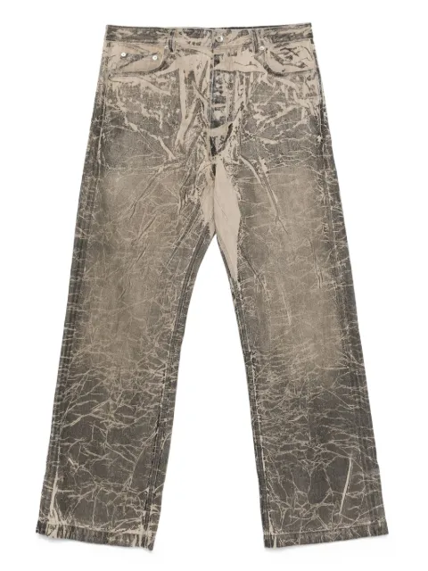 Rick Owens DRKSHDW distressed cotton jeans Grey DU02E7351DWF