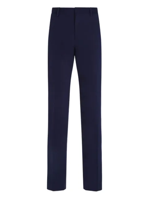 Zegna flat-front trousers Blue RUEI14A8TR14P08R001