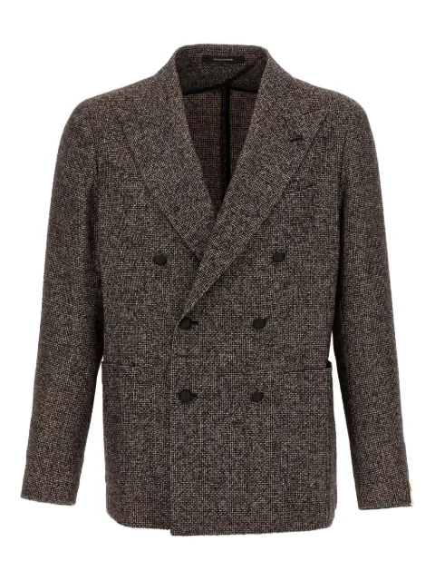 Tagliatore micro-pattern double-breasted blazer Brown 1SMC20K340323EC903