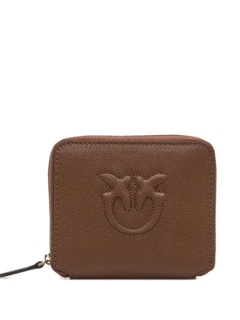 PINKO Taylor embossed logo zip-around purse Brown 100249A29Q