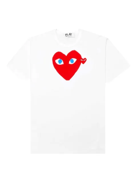 Comme Des Garçons Play heart-print T-shirt White AZT086WHITE
