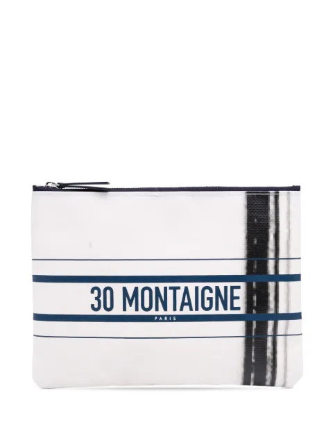 Christian Dior Pre-Owned 2022 Limited Edition Bilum Trompe Loeil Canvas 30 Montaigne Pochette pouch White O89ZMYXQVVH3NBVS